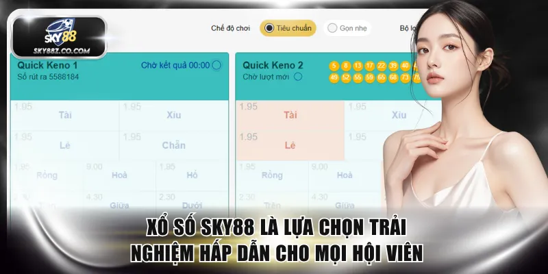 Xổ số SKY88 là lựa chọn trải nghiệm hấp dẫn cho mọi hội viên